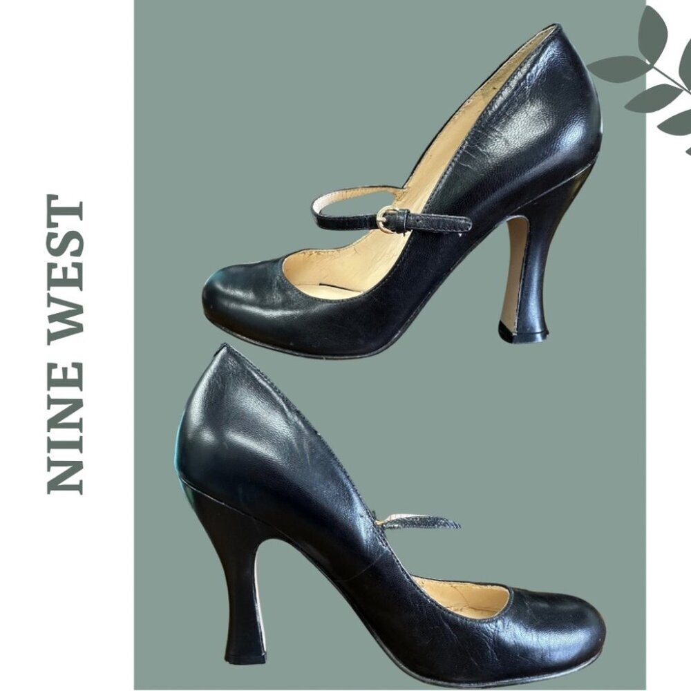 Nine West Black Mary Jane Heels